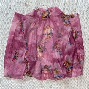 Mesh Angel Pink Long sleeve Shirt